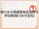 银川永宁县哪里有农业技术学校啊(银川永宁农校)