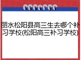 丽水松阳县高三生去哪个补习学校(松阳高三补习学校)