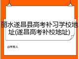 丽水遂昌县高考补习学校地址(遂昌高考补校地址)