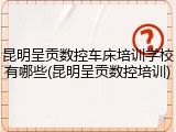 昆明呈贡数控车床培训学校有哪些(昆明呈贡数控培训)