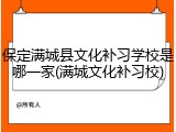 保定满城县文化补习学校是哪一家(满城文化补习校)