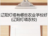 辽阳灯塔有哪些农业学校好(辽阳灯塔农校)