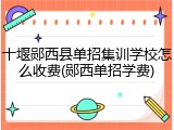 十堰郧西县单招集训学校怎么收费(郧西单招学费)