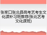 张家口张北县高考艺考生文化课补习班推荐(张北艺考文化课班)