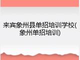来宾象州县单招培训学校(象州单招培训)