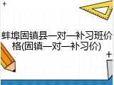 蚌埠固镇县一对一补习班价格(固镇一对一补习价)