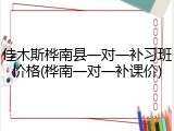 佳木斯桦南县一对一补习班价格(桦南一对一补课价)