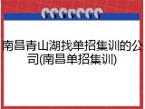 南昌青山湖找单招集训的公司(南昌单招集训)