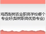 鸡西梨树农业职高学校哪个专业好(梨树职高优势专业)