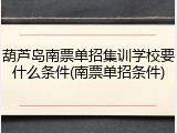 葫芦岛南票单招集训学校要什么条件(南票单招条件)