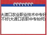 大渡口农业职业技术中专好不好(大渡口农职中专如何)