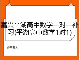 嘉兴平湖高中数学一对一补习(平湖高中数学1对1)