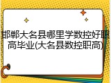 邯郸大名县哪里学数控好职高毕业(大名县数控职高)
