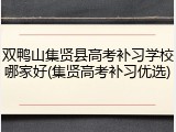 双鸭山集贤县高考补习学校哪家好(集贤高考补习优选)