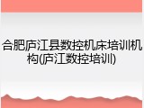 合肥庐江县数控机床培训机构(庐江数控培训)