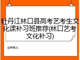 牡丹江林口县高考艺考生文化课补习班推荐(林口艺考文化补习)