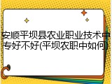 安顺平坝县农业职业技术中专好不好(平坝农职中如何)