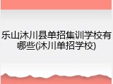 乐山沐川县单招集训学校有哪些(沐川单招学校)
