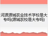 河源源城农业技术学校是大专吗(源城农校是大专吗)