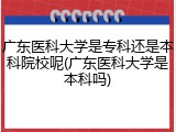 广东医科大学是专科还是本科院校呢(广东医科大学是本科吗)