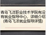 青岛飞洋职业技术学院有没有就业指导中心，详细介绍(青岛飞洋就业指导详情)