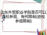 山东外贸职业学院是否可以进校参观，有何限制(进校参观限制)