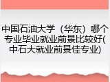 中国石油大学（华东）哪个专业毕业就业前景比较好(中石大就业前景佳专业)