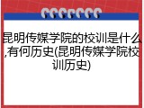 昆明传媒学院的校训是什么,有何历史(昆明传媒学院校训历史)