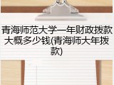 青海师范大学一年财政拨款大概多少钱(青海师大年拨款)