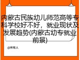 内蒙古民族幼儿师范高等专科学校好不好，就业现状及发展趋势(内蒙古幼专就业前景)