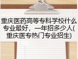 重庆医药高等专科学校什么专业最好，一年招多少人(重庆医专热门专业招生)