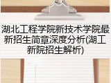湖北工程学院新技术学院最新招生简章深度分析(湖工新院招生解析)