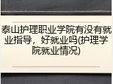 泰山护理职业学院有没有就业指导，好就业吗(护理学院就业情况)