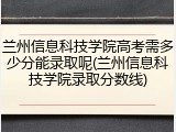 兰州信息科技学院高考需多少分能录取呢(兰州信息科技学院录取分数线)