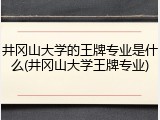 井冈山大学的王牌专业是什么(井冈山大学王牌专业)