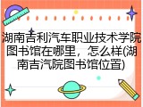 湖南吉利汽车职业技术学院图书馆在哪里，怎么样(湖南吉汽院图书馆位置)