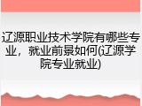 辽源职业技术学院有哪些专业，就业前景如何(辽源学院专业就业)