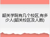 韶关学院有几个校区,有多少人(韶关校区及人数)