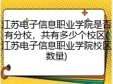 江苏电子信息职业学院是否有分校，共有多少个校区(江苏电子信息职业学院校区数量)