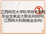 江西师范大学科学技术学院毕业生就业大致去向如何(江西师大科院就业去向)