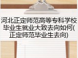 河北正定师范高等专科学校毕业生就业大致去向如何(正定师范毕业生去向)