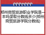 郑州商贸旅游职业学院是一本吗录取分数线多少(郑州商贸旅游学院分数线)