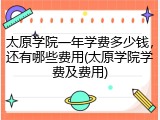 太原学院一年学费多少钱，还有哪些费用(太原学院学费及费用)