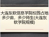 大连东软信息学院校园占地多少亩，多少师生(大连东软学院规模)