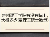 贵州理工学院有没有院士，大概多少(贵理工院士数量)