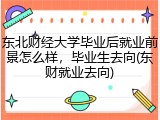 东北财经大学毕业后就业前景怎么样，毕业生去向(东财就业去向)