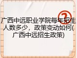 广西中远职业学院每年招生人数多少，政策变动如何(广西中远招生政策)