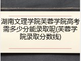 湖南文理学院芙蓉学院高考需多少分能录取呢(芙蓉学院录取分数线)