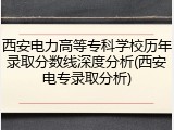 西安电力高等专科学校历年录取分数线深度分析(西安电专录取分析)