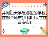 井冈山大学是哪里的学校，在哪个城市(井冈山大学在吉安市)